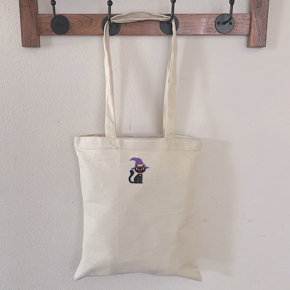 Halloween Handmade Canvas Tote Bag - Picture 4 of 9